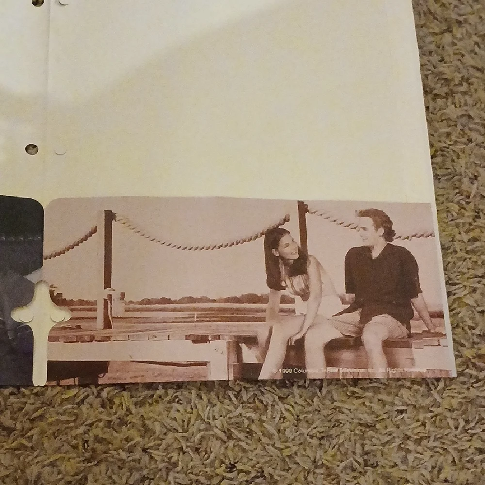 Dawson's Creek Collage Notebook Cover - Blue & Sepia Tones